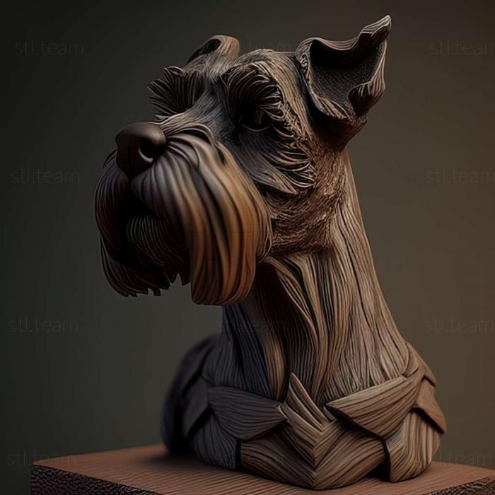 3D model Zwergschnauzer dog (STL)